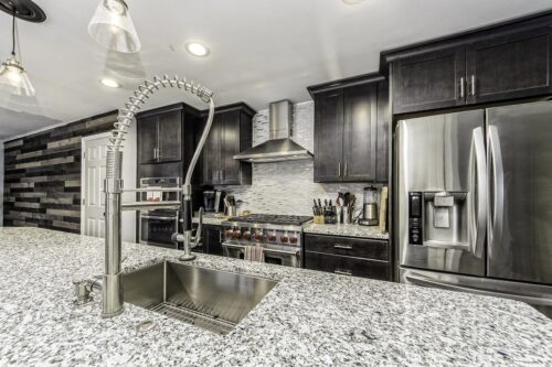 Kitchen Remodel with mixed patterns island
