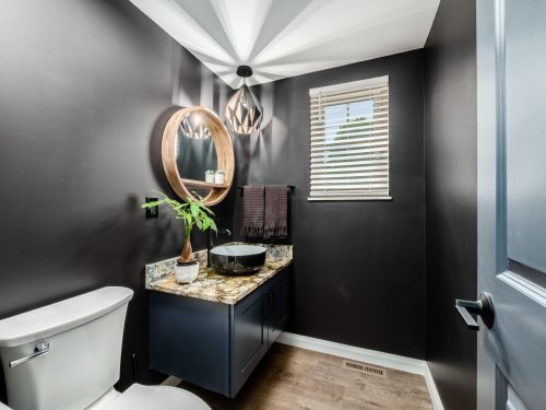 Guest Bathroom Remodel near Dublin makes inviting Powder Room